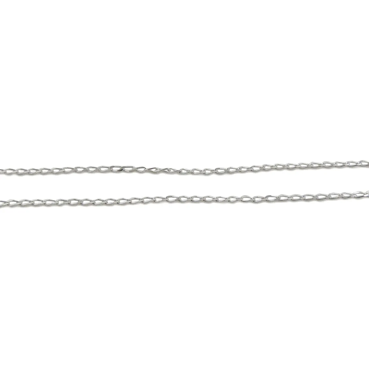 Silver Curb Chain Pendant Necklace