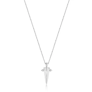 Silver Geometric Point Pendant Necklace