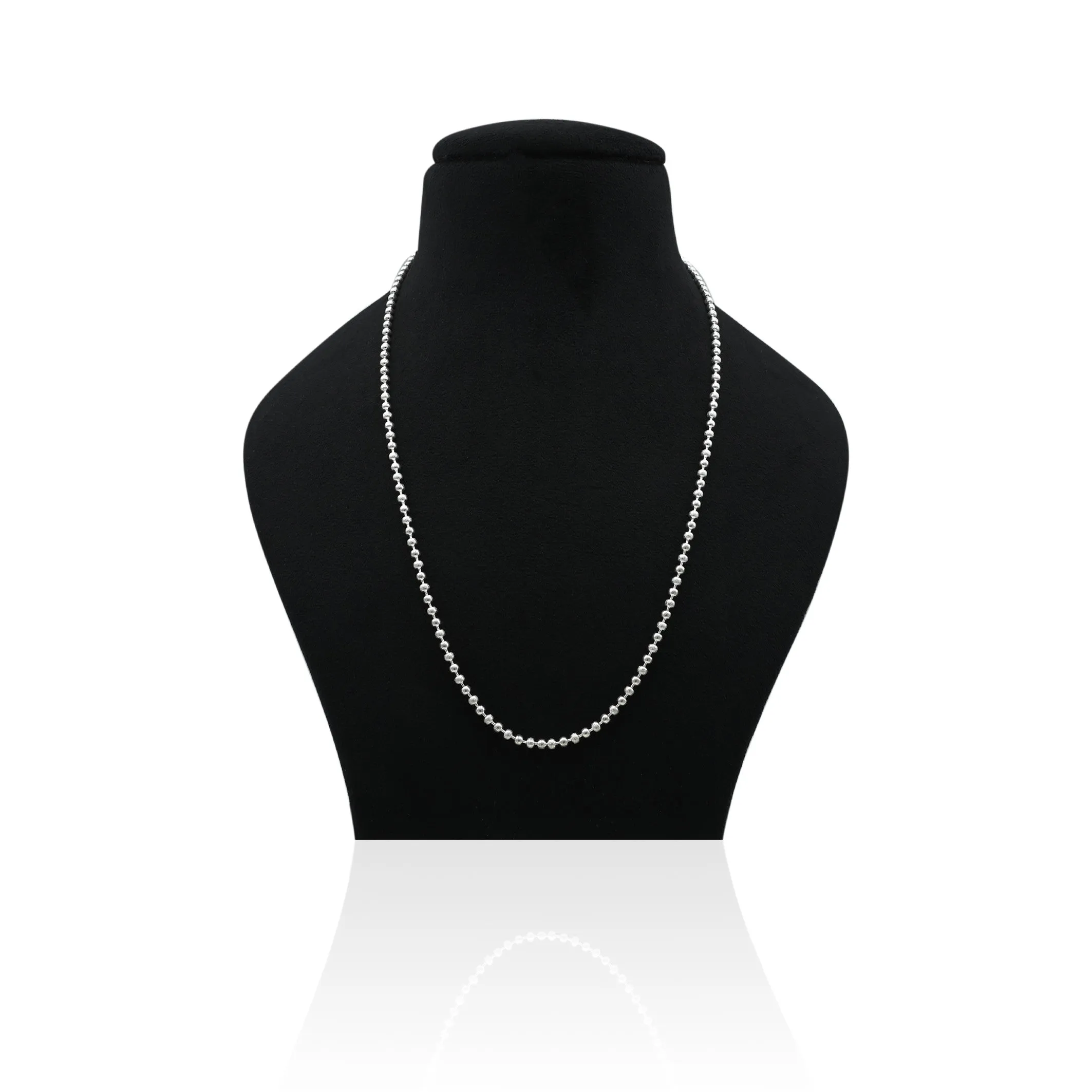 Silver Sterling Shiny Beads Girls Chain