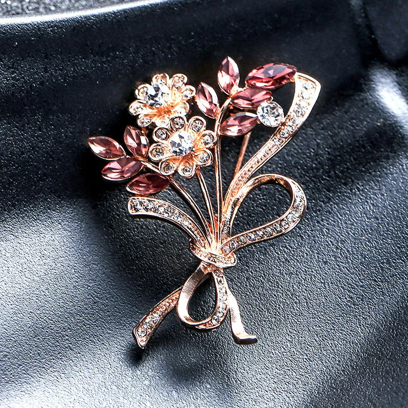 SISSLIA 2024 Trend High Quality Wheat with a Sparkling Diamond AND Exquisite Design Brooch for Women