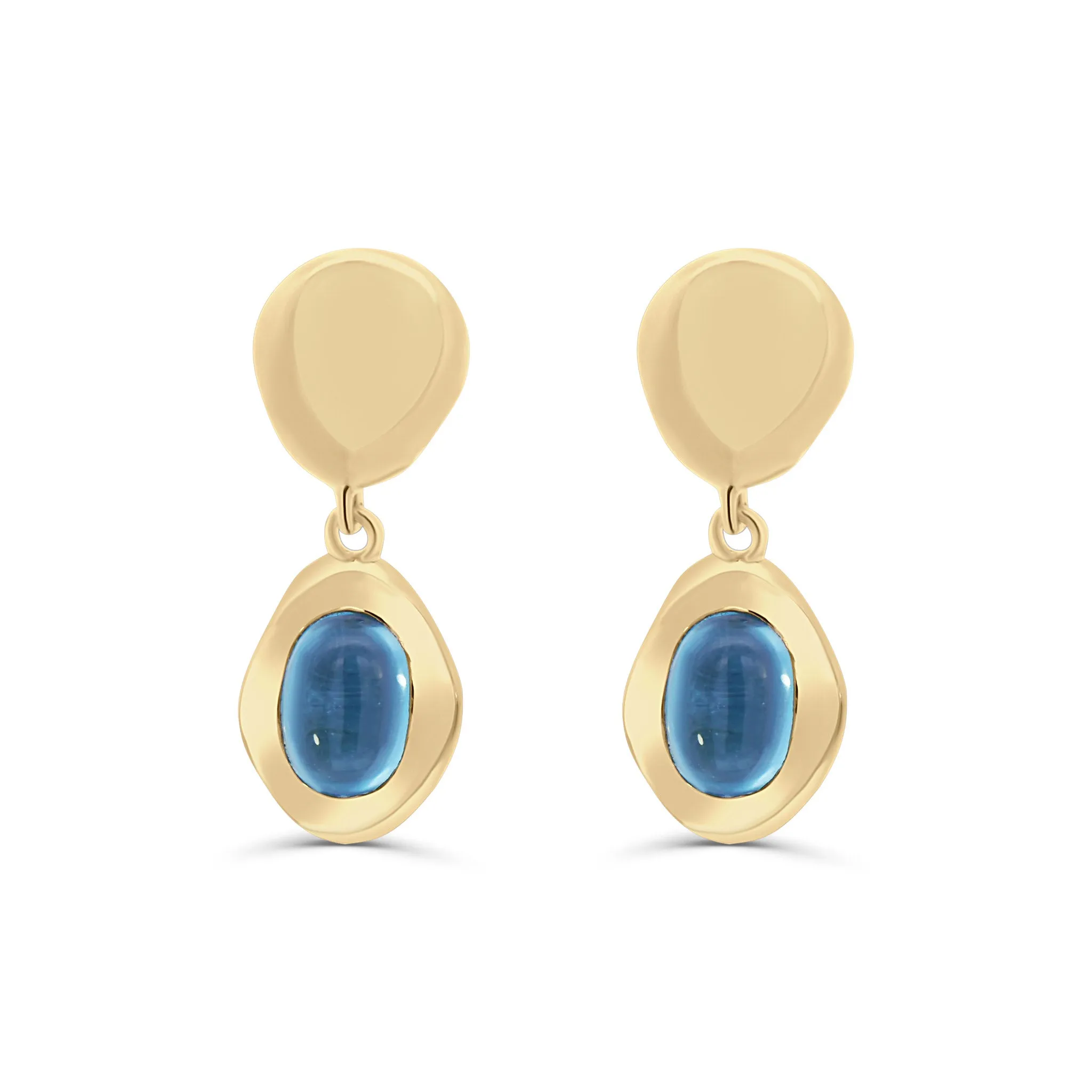 Sofia Blue Topaz Drop Stud Earrings