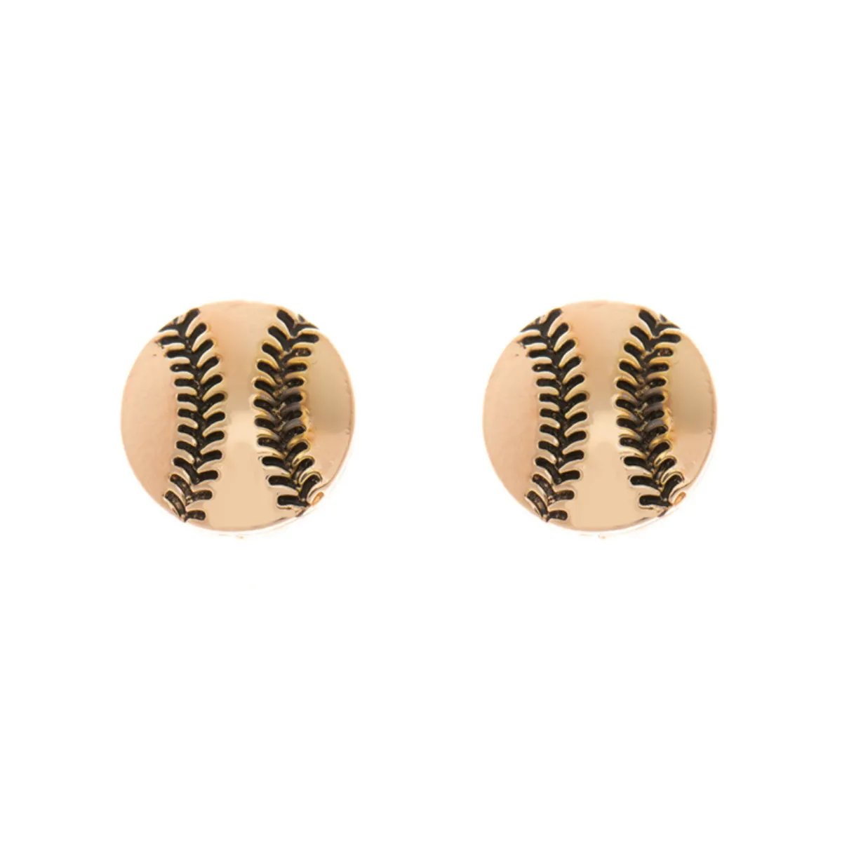 Softball Earrings - Rose Gold