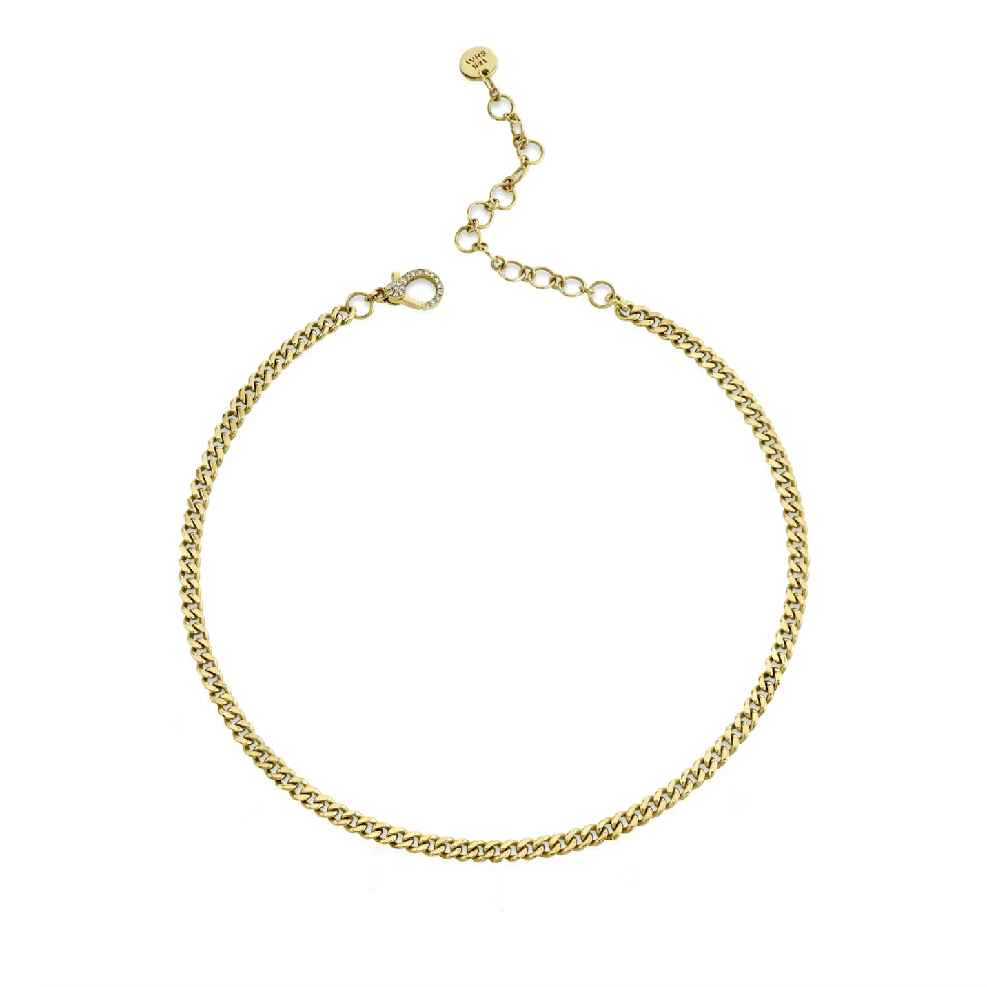 SOLID GOLD BABY LINK NECKLACE