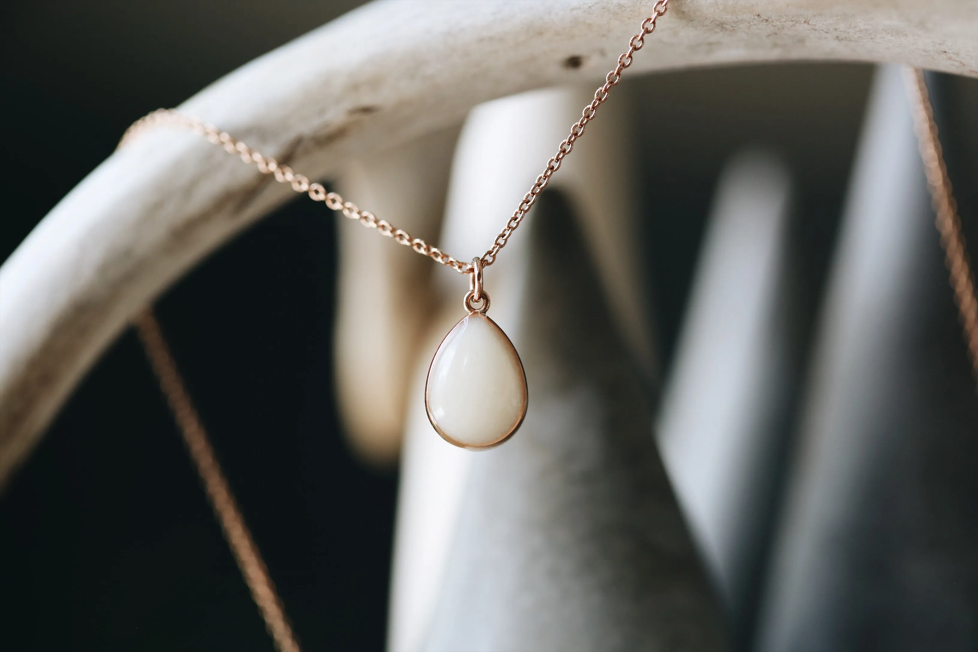 Solid Gold Drop Pendant