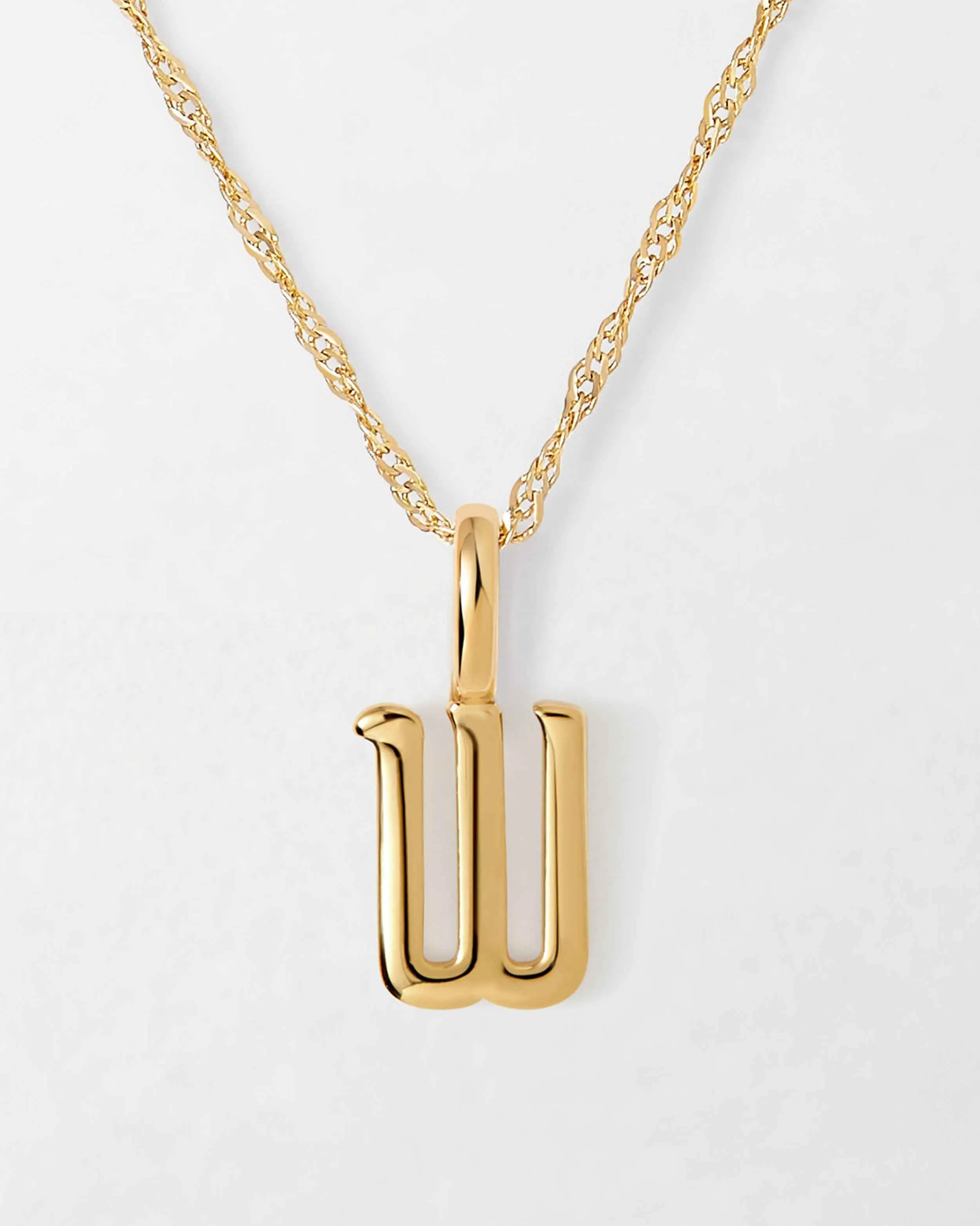 Solid Gold Initial Necklace