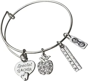 Special Teacher Bangle Bracelet