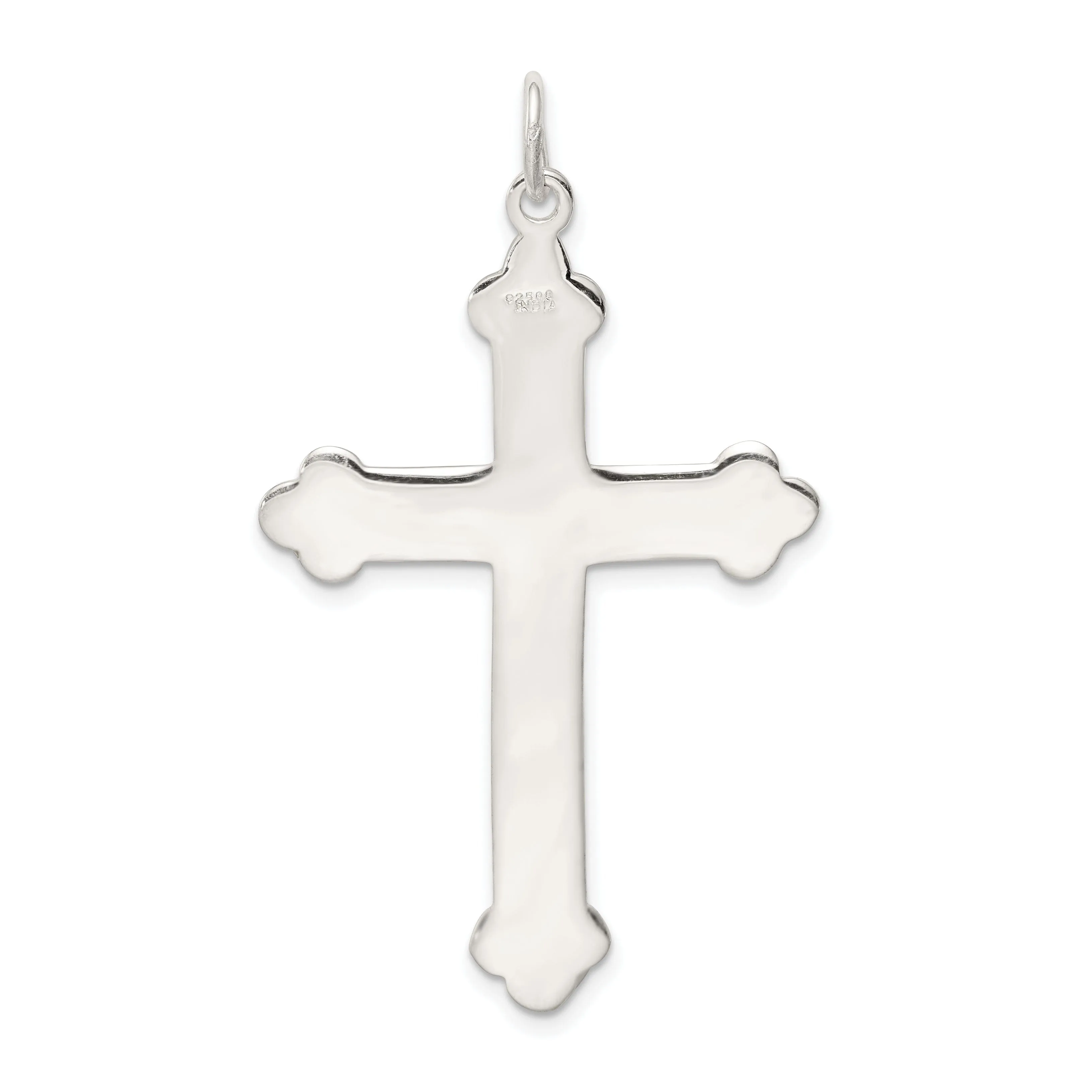 Sterling Silver Budded Cross Pendant