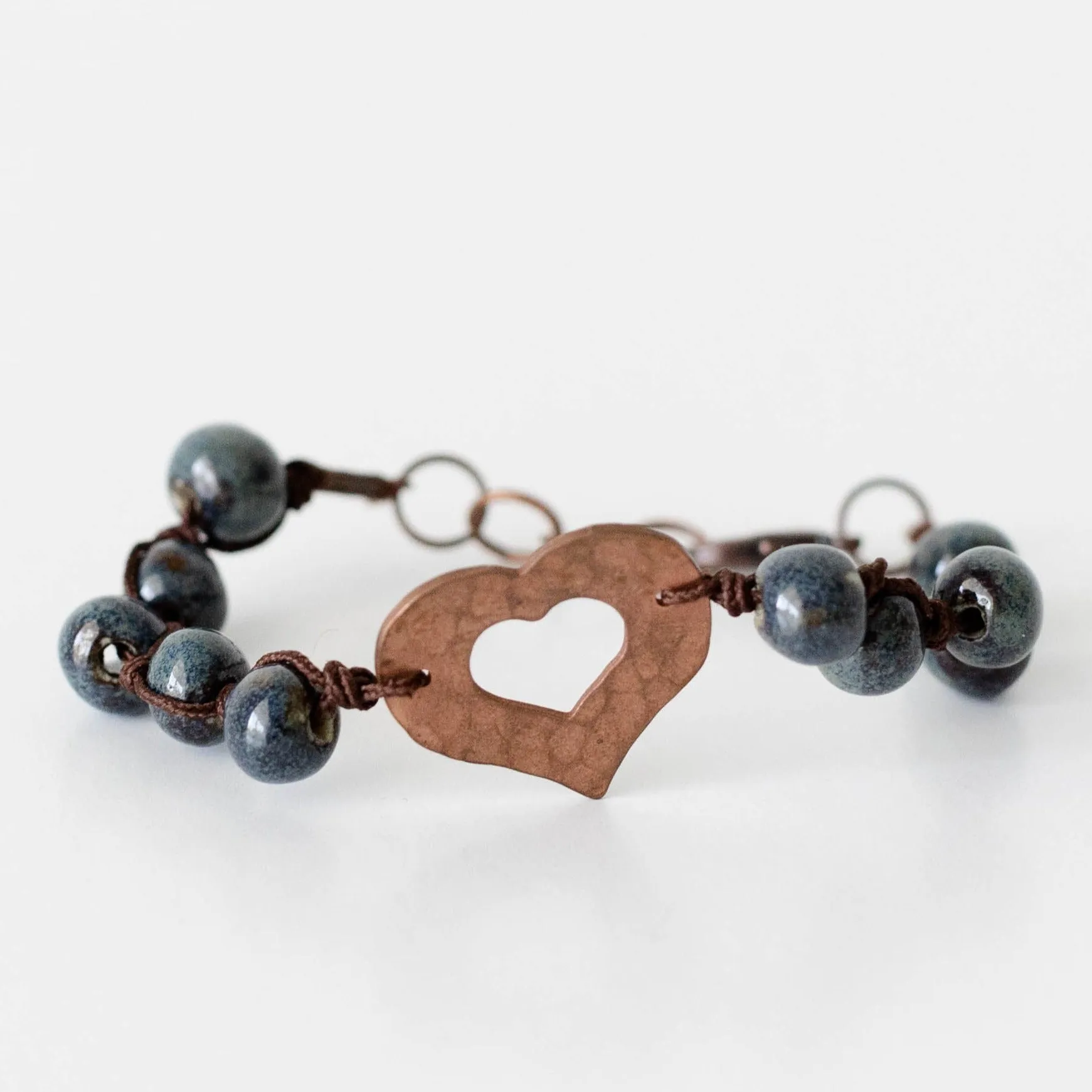 SwaziMUD™ Hammered Heart Bracelet