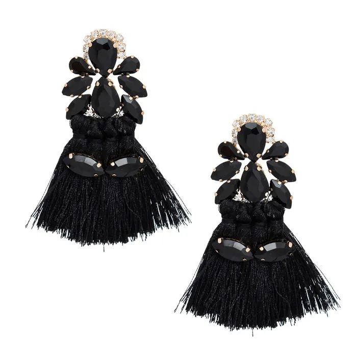 Tassel Crystal Med Earrings for Women