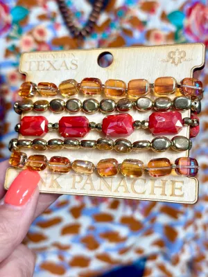 The Pink Panache Autumn Fall Stack Bracelet Set