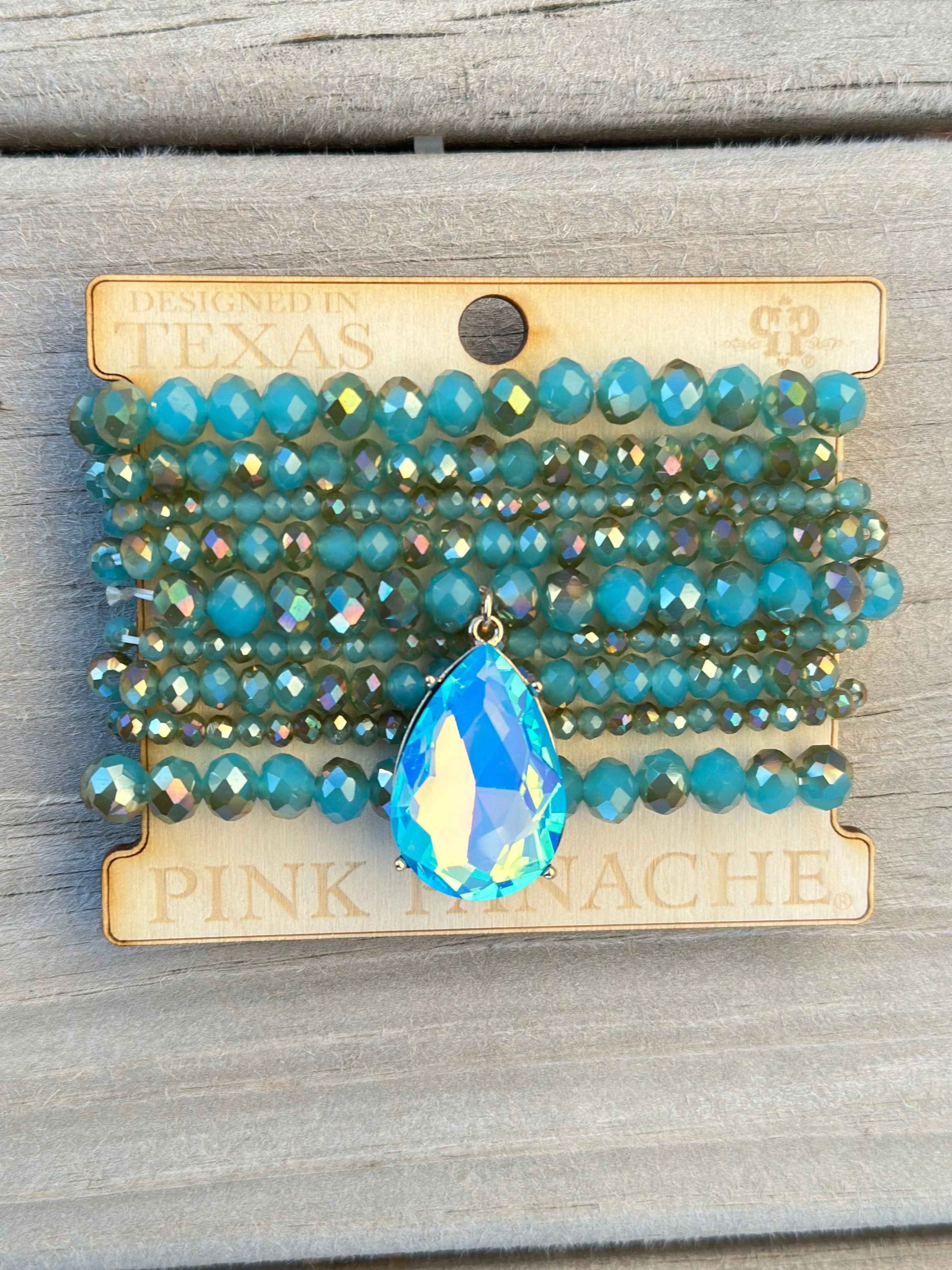 The Pink Panache Pretty Turquoise Stack Bracelet Set