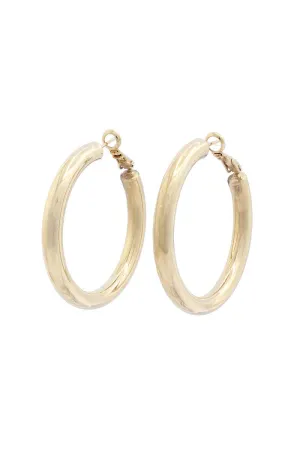 Tube Solid Hoop Earring