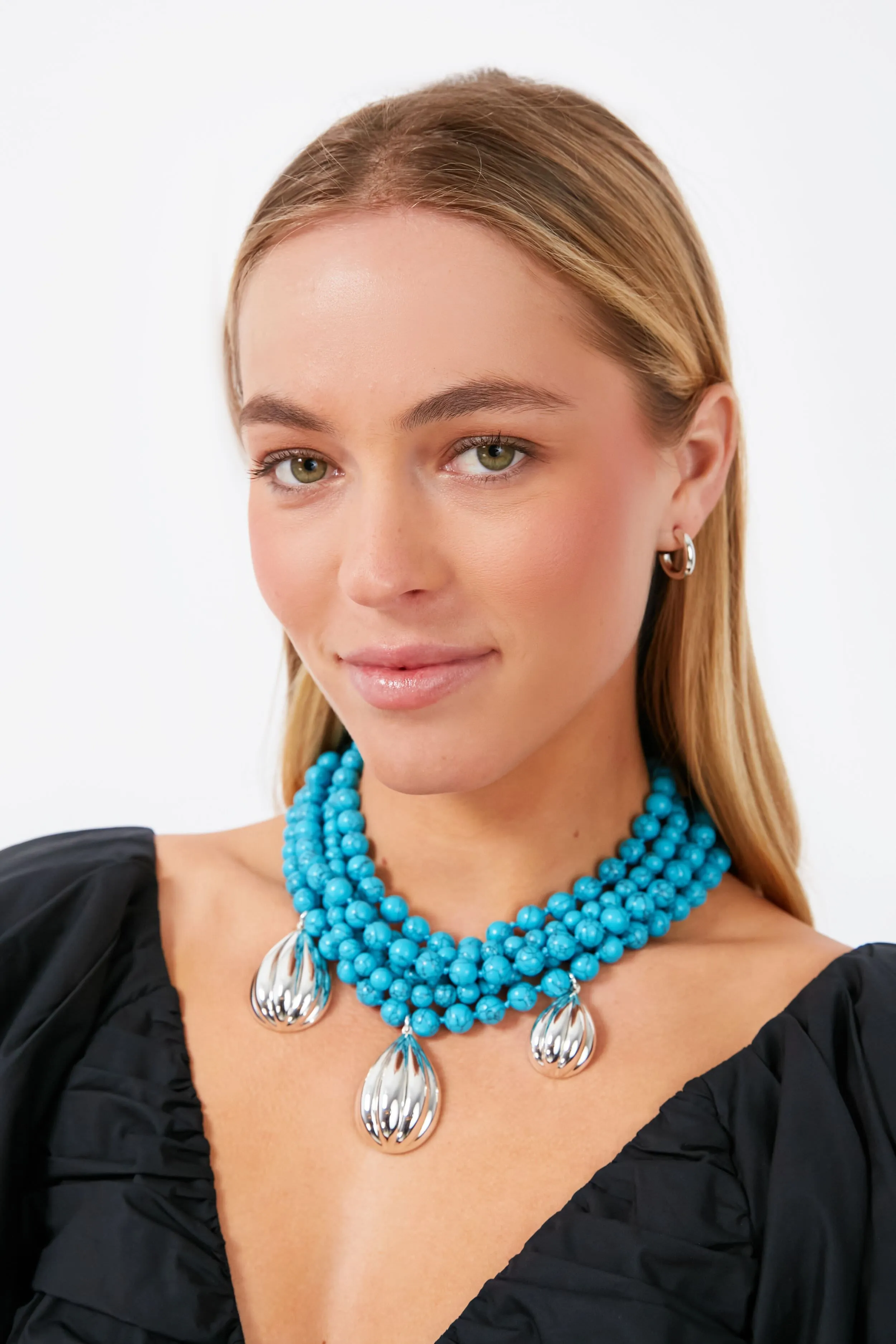 Turquoise and Silver Serena Necklace