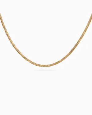 Twisted Snake Chain Necklace | Yellow Gold