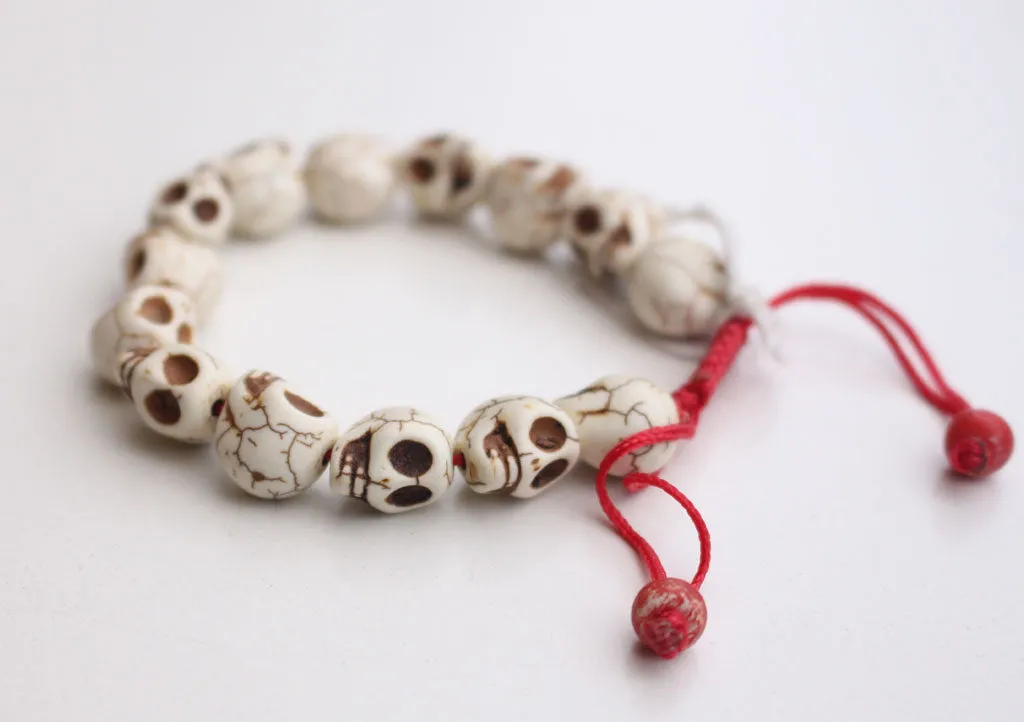 Unique Skull Head Adjustable Bone Bracelet