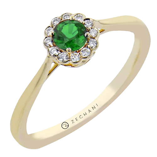 ZR2355 Color Ring in 14k Gold with Diamonds